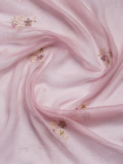 Embroidered Chanderi Unstitched Suit Piece With Dupatta