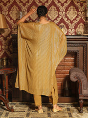 Sequin Embroidered Georgette Kaftan Kurta With Pants