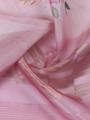 Neck Embroidered Tissue Unstitched Suit With Dupatta