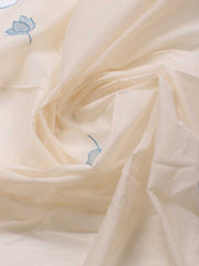 Embroidered Chanderi Unstitched Suit Piece With Dupatta