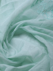 Embroidered Chanderi Unstitched Suit With Dupatta