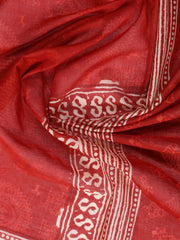 Printed Cotton Blend Unstitched Suit With Dupatta