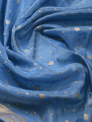 Embroidered Art Silk Unstitched Suit Piece With Dupatta