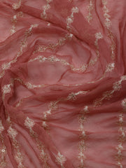 All Over Embroidery Chiffon Unstitched Suit Piece With Dupatta