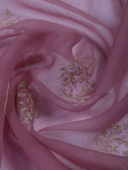 Embroidered Organza Unstitched Suit With Dupatta