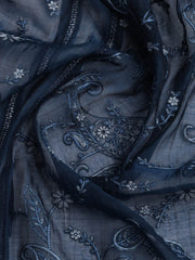 Embroidery Chanderi Unstitched Suit With Dupatta