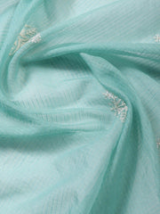 Neck Embroidered Cotton Blend Unstitched Suit Piece With Dupatta