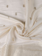 Neck Embroidered Tissue Unstitched Suit Piece With Dupatta