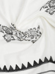 Neck Embroidered Cotton Blend Unstitched Suit With Dupatta