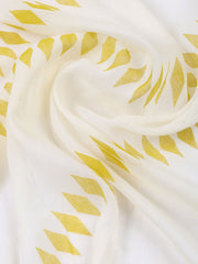 Printed Cotton Blend Unstitched Suit With Dupatta