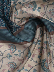 Embroidered Chanderi Unstitched Suit Piece With Dupatta