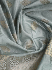 Woven Chanderi Unstitched Suit With Dupatta