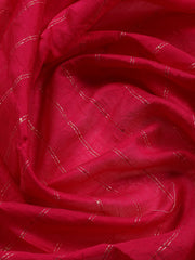 Neck Embroidered Chanderi Unstitched Suit Piece With Dupatta