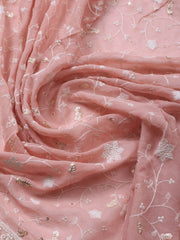 Embroidered Georgette Unstitched Suit Piece With Dupatta