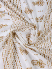 Printed Cotton Blend Unstitched Suit With Dupatta