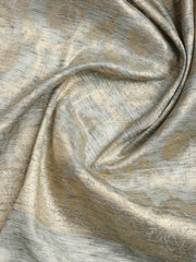 Embroidered Chanderi Unstitched Suit Piece With Dupatta