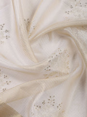 Neck Embroidered Tissue Unstitched Suit With Dupatta