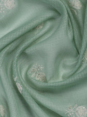 Embroidered Cotton Blend Unstitched Suit Piece With Dupatta