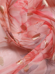 Neck Embroidered Tissue Unstitched Suit Piece With Dupatta