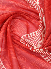 Printed Cotton Blend Unstitched Suit With Dupatta