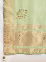 Woven Border Linen Saree