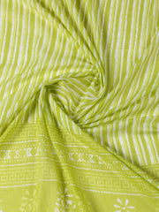 Neck Patti Cotton Blend Unstitched Suit With Dupatta