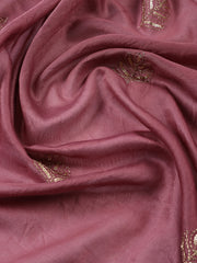 Neck Embroidered Cotton Blend Unstitched Suit With Dupatta