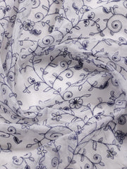 Neck Embroidered Cotton Blend Unstitched Suit Piece With Dupatta