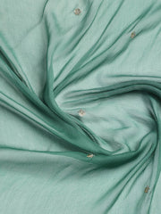 Patch Neck Art Silk Unstitched Suit With Dupatta