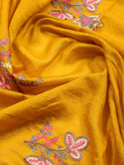 Neck Embroidered Cotton Blend Unstitched Suit With Dupatta