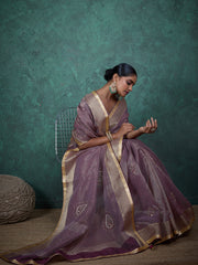 Woven Border Linen Saree