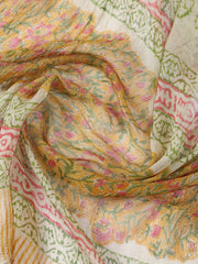 Printed Cotton Blend Unstitched Suit With Dupatta