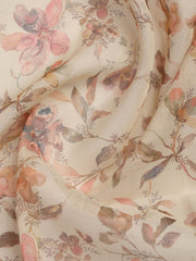 Neck Embroidery Chanderi Unstitched Suit With Dupatta