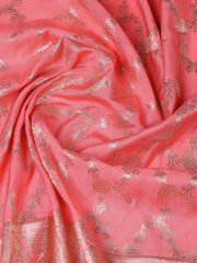 Woven Chanderi Unstitched Suit With Dupatta