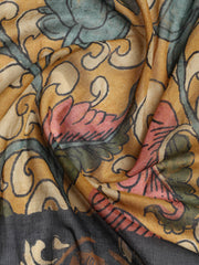 Patch Neck Cotton Blend Unstitched Suit With Dupatta