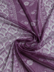 Printed Cotton Blend Unstitched Suit With Dupatta