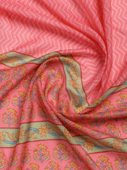 Printed Cotton Blend Unstitched Suit Piece With Dupatta