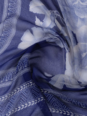 Printed Cotton Blend Unstitched Suit With Dupatta