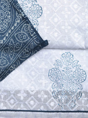 Printed Cotton Blend Unstitched Suit With Dupatta