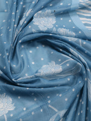 Neck Patti Cotton Blend Unstitched Suit With Dupatta