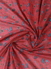 Printed Cotton Blend Unstitched Suit With Dupatta