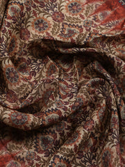 Printed Chanderi Unstitched Suit Piece With Dupatta