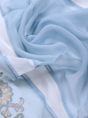 Embroidery Linen Unstitched Suit With Dupatta