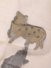 Jamdhani Chanderi Unstitched Suit Piece With Dupatta