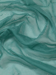 All Over Embroidery Chiffon Unstitched Suit Piece With Dupatta