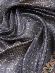 Neck Embroidered Tussar Unstitched Suit Piece With Dupatta