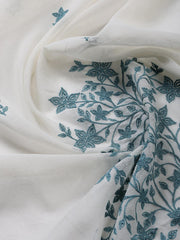 Plain Cotton Blend Unstitched Suit Piece With Dupatta