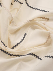 Neck Embroidered Cotton Blend Unstitched Suit Piece With Dupatta