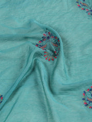 Neck Embroidered Cotton Blend Unstitched Suit Piece With Dupatta