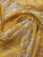 Printed Cotton Blend Unstitched Suit With Dupatta